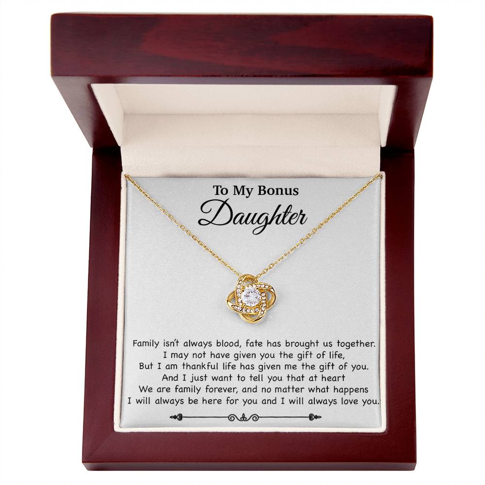 To My Bonus Daughter Necklace, Gift for Bonus Daughter, Step Daughter Birthday 2_11_White