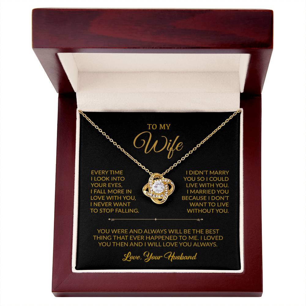 To My Wife Necklace, Gift For Wife, Anniversary Gift For Wife, Necklace For Wife 8_9_Gold