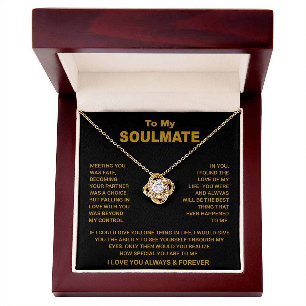 To My Soulmate Necklace, Soulmate Gift, Gift For Girlfriend, Christmas Gift 10_12_Gold