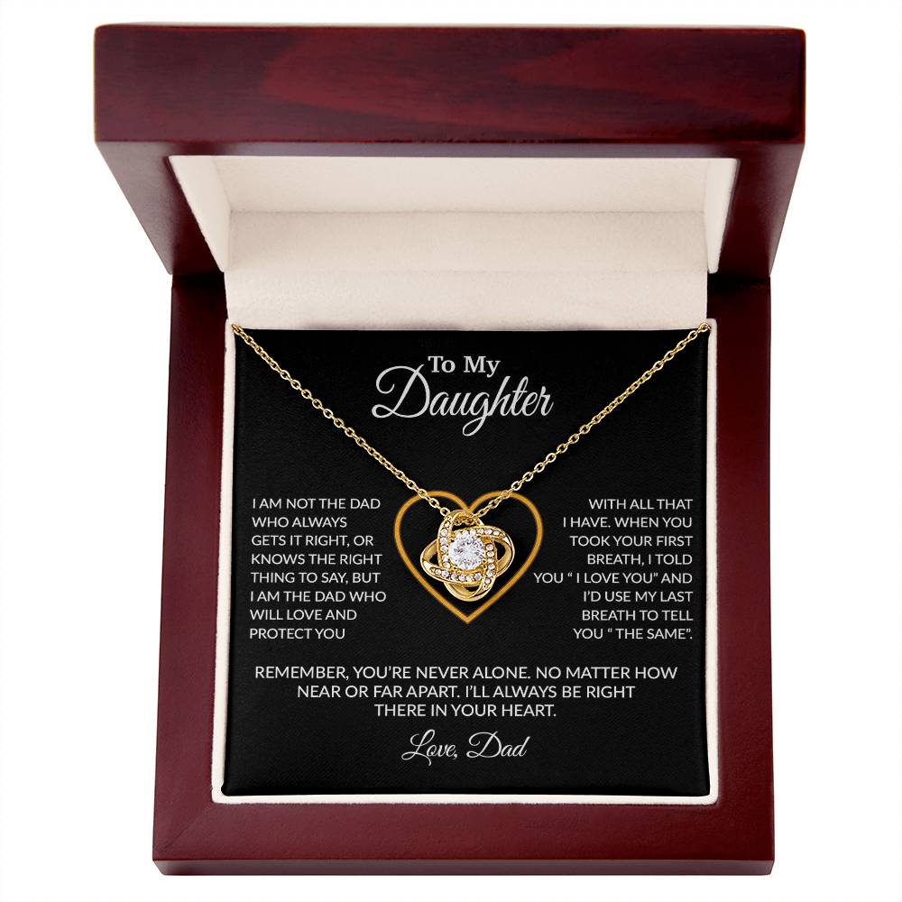 To My Daughter Necklace, Gift For Daughter From Dad, Daughter Father Necklace 14_1_Black