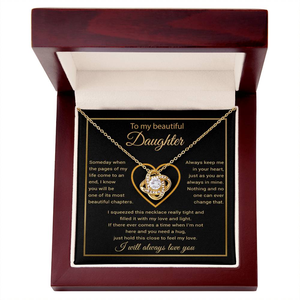 To My Daughter Necklace, Gift For Daughter From Dad, Daughter Father Necklace 28_11_Gold
