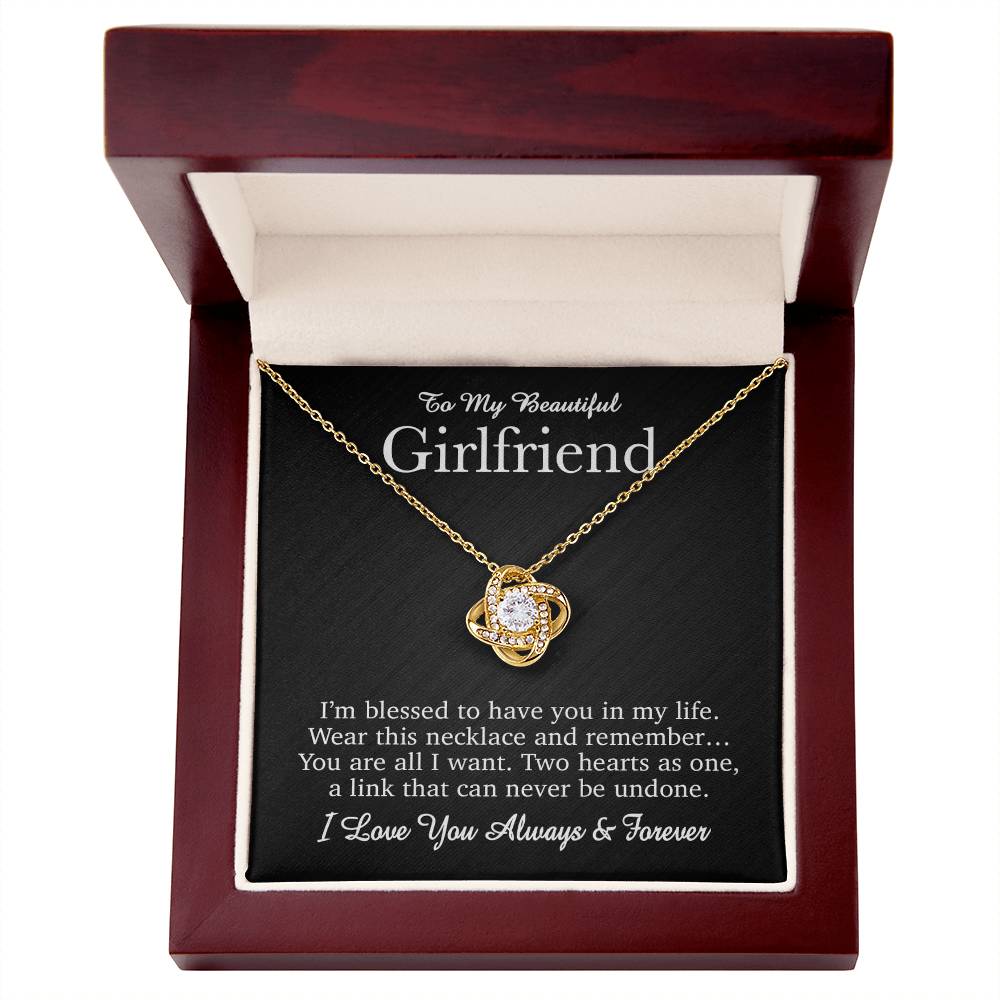 To My Girlfriend Necklace, Valentines Day Gift, Girlfriend Gifts, Girlfriend
