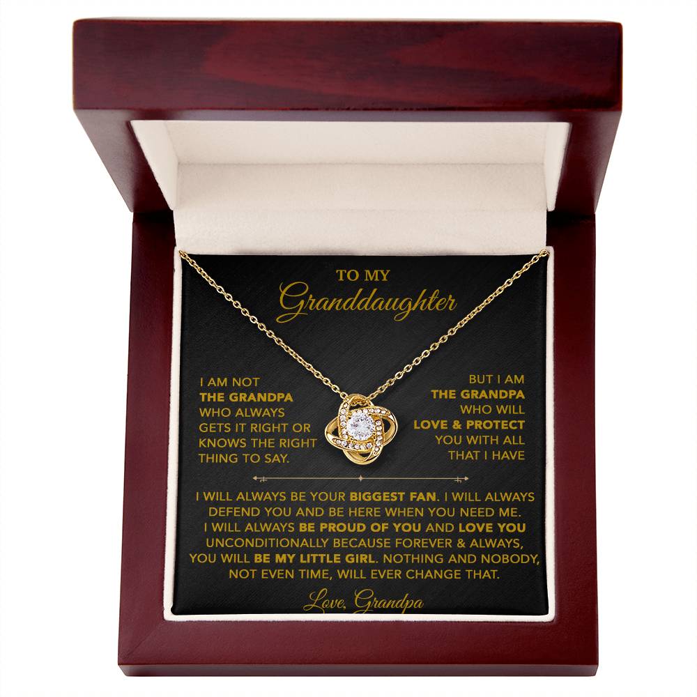 To My Granddaughter Necklace, Granddaughter Gift from Grandpa, Christmas Gift 28_8_Gold