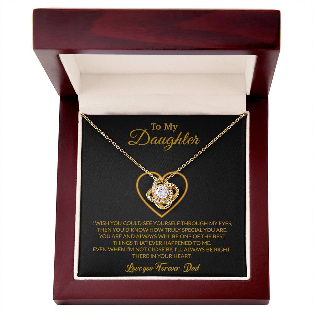 To My Daughter Necklace, Gift for Daughter from Dad, Father Daughter Necklace 22_6_Black