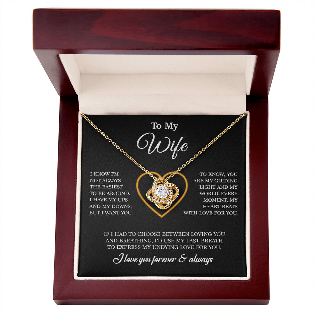 To My Wife Necklace, Gift For Wife, Anniversary Gift For Wife, Necklace For Wife 12_3_Black
