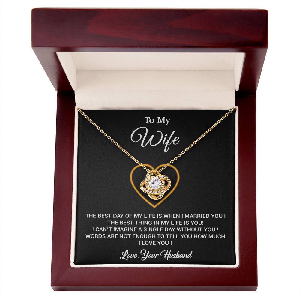 To My Wife Necklace, Gift For Wife, Anniversary Gift For Wife, Necklace For Wife 26_2_Black