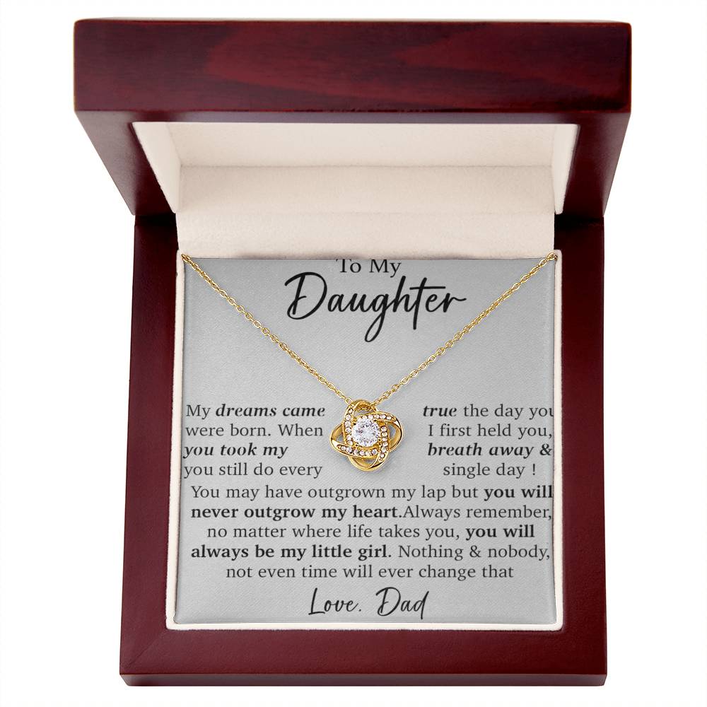 To My Daughter Necklace, Pendant Gift from Dad, Daughter Birthday Christmas Gift