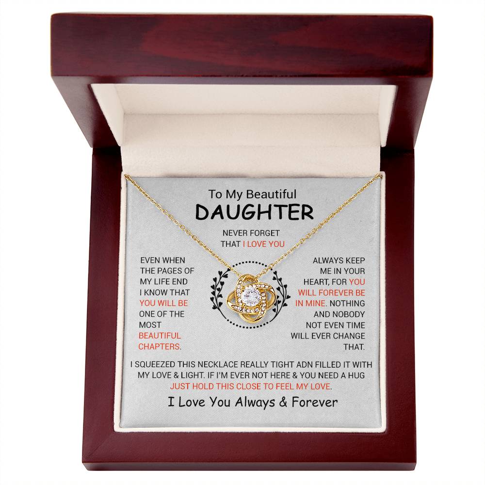 To My Daughter Necklace, Daughter Father Necklace, Daughter Gift From Dad, Mom 4_12