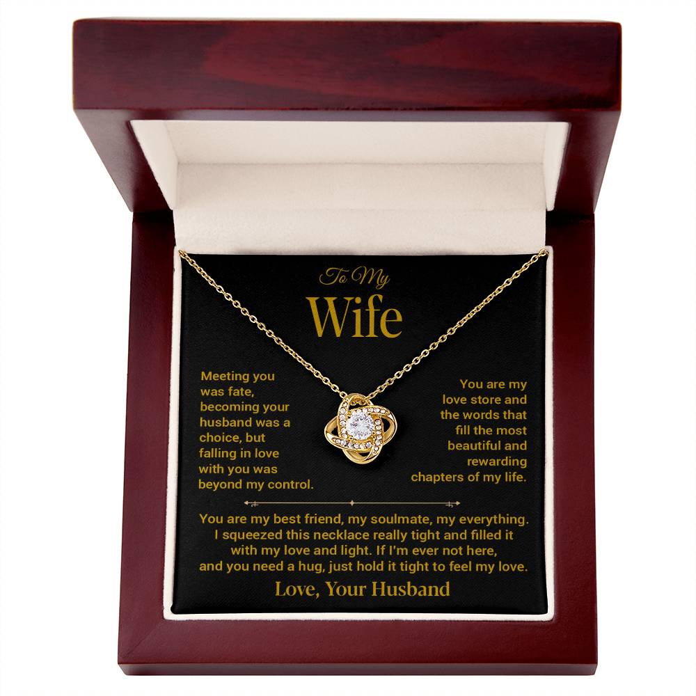 To My Wife Necklace, Gift For Wife, Anniversary Gift For Wife, Christmas Gift 21_11_Gold