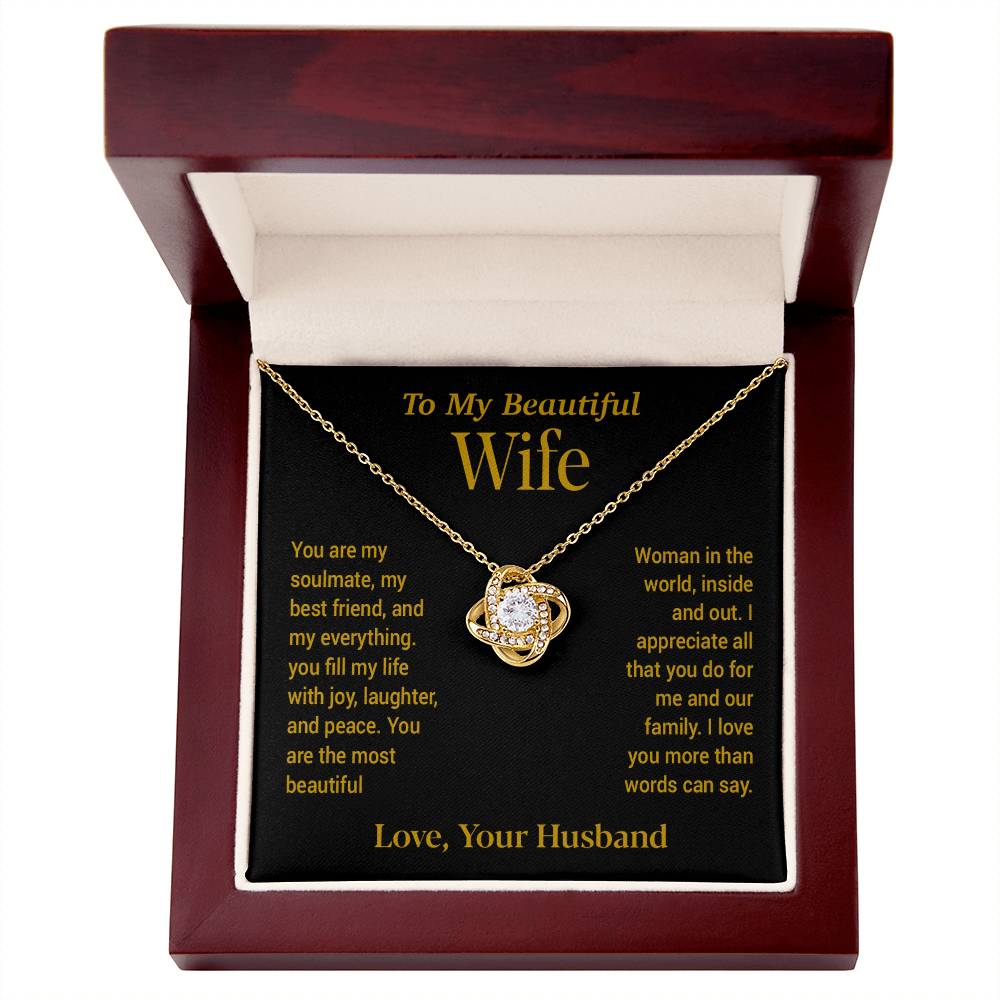 To My Wife Necklace, Gift For Wife, Anniversary Gift For Wife, Christmas Gift 22_11_Gold