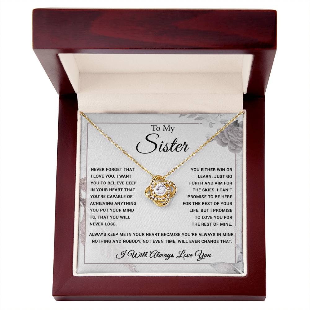 To My Sister Necklace, Brother to Sister, Birthday gift For Sister from Brother