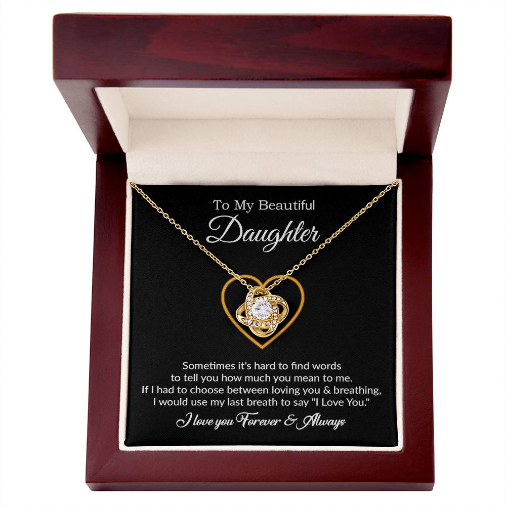 To My Daughter Necklace, Gift For Daughter From Dad, Daughter Father Necklace 22_7_Black