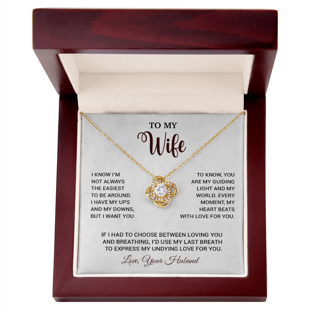 To My Wife Necklace, Gift For Wife, Anniversary Gift For Wife, Necklace For Wife 16_9_White