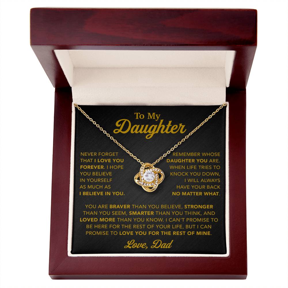 To My Daughter Necklace, Gift for Daughter from Dad, Father Daughter Necklace 25_2_Gold