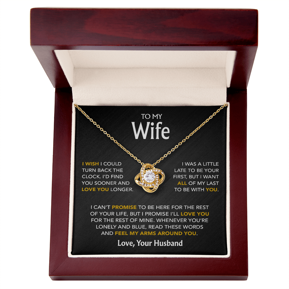 To My Wife Necklace, Gift For Wife, Anniversary Gift For Wife, Necklace For Wife 20_5_Black