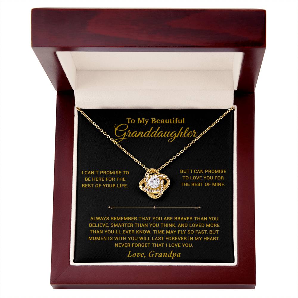 To My Granddaughter Necklace, Birthday Gift For Granddaughter, Birthday Gifts 21_7_Gold