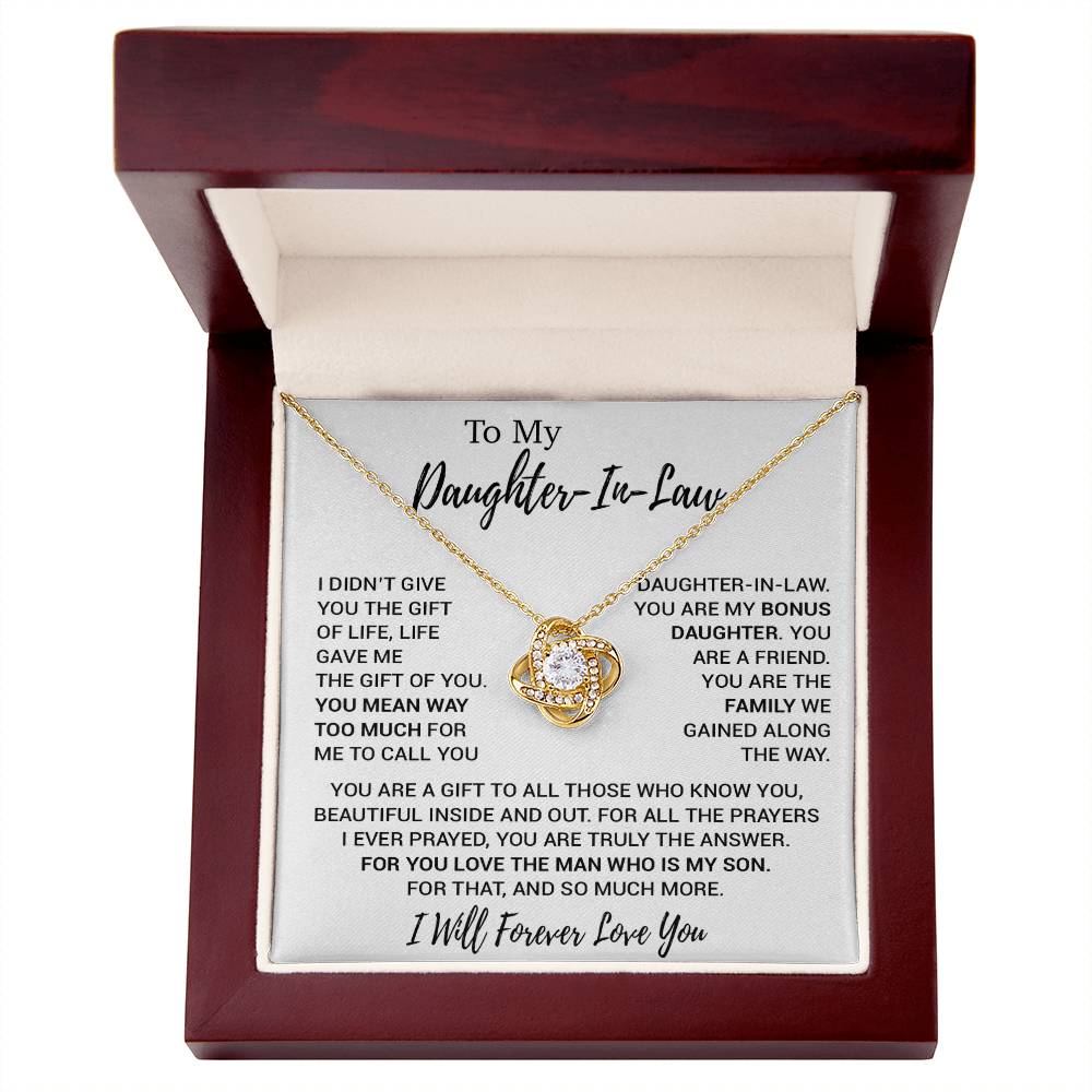 To My Daughter-In-Law Necklace, Gift For Daughter In Law, Daughter In Law Gift