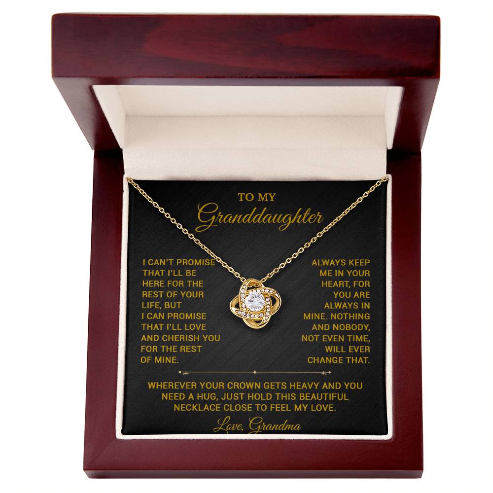 To My Granddaughter Necklace, Granddaughter Gift from Grandma, Christmas Gift 20_8_Gold