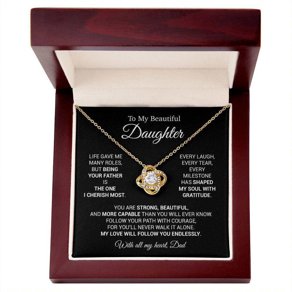 To My Daughter Necklace, Daughter Father Necklace, Daughter Gift From Dad 16_11_Black