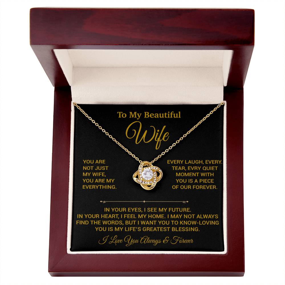 To My Wife Necklace, Christmas Gifts For Women, Anniversary Gift For Wife 10_9_Gold