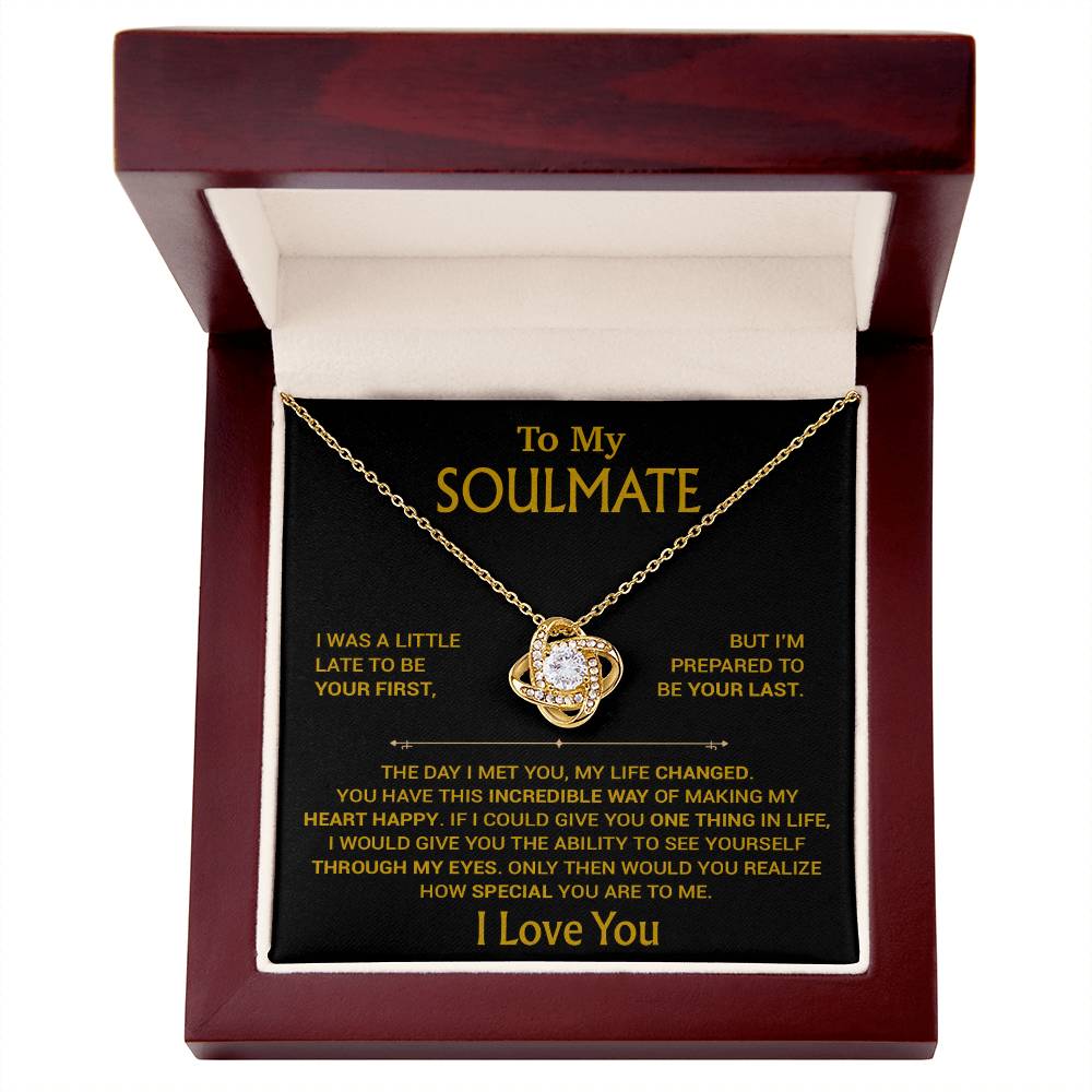 To My Soulmate Necklace, Soulmate Gift, Gift For Girlfriend, Christmas Gift 23_8_Gold