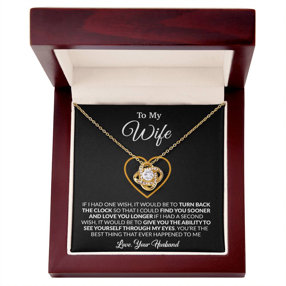 To My Wife Necklace, Gift For Wife, Anniversary Gift For Wife, Necklace For Wife 13_1_Black