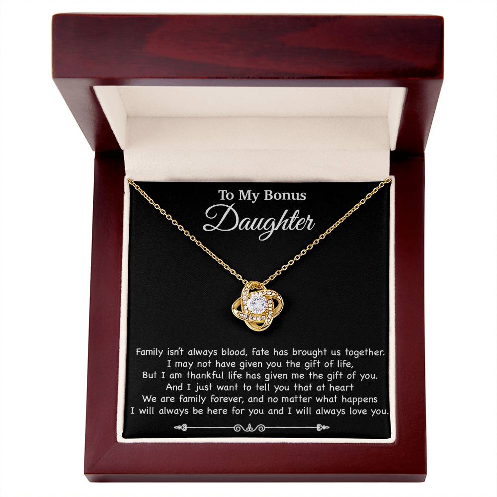 To My Bonus Daughter Necklace, Gift for Bonus Daughter, Step Daughter Birthday 2_11_Black