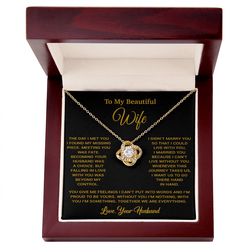 To My Wife Necklace, Vanlentines Gifts For Women, Anniversary Gift For Wife 2_2_Gold