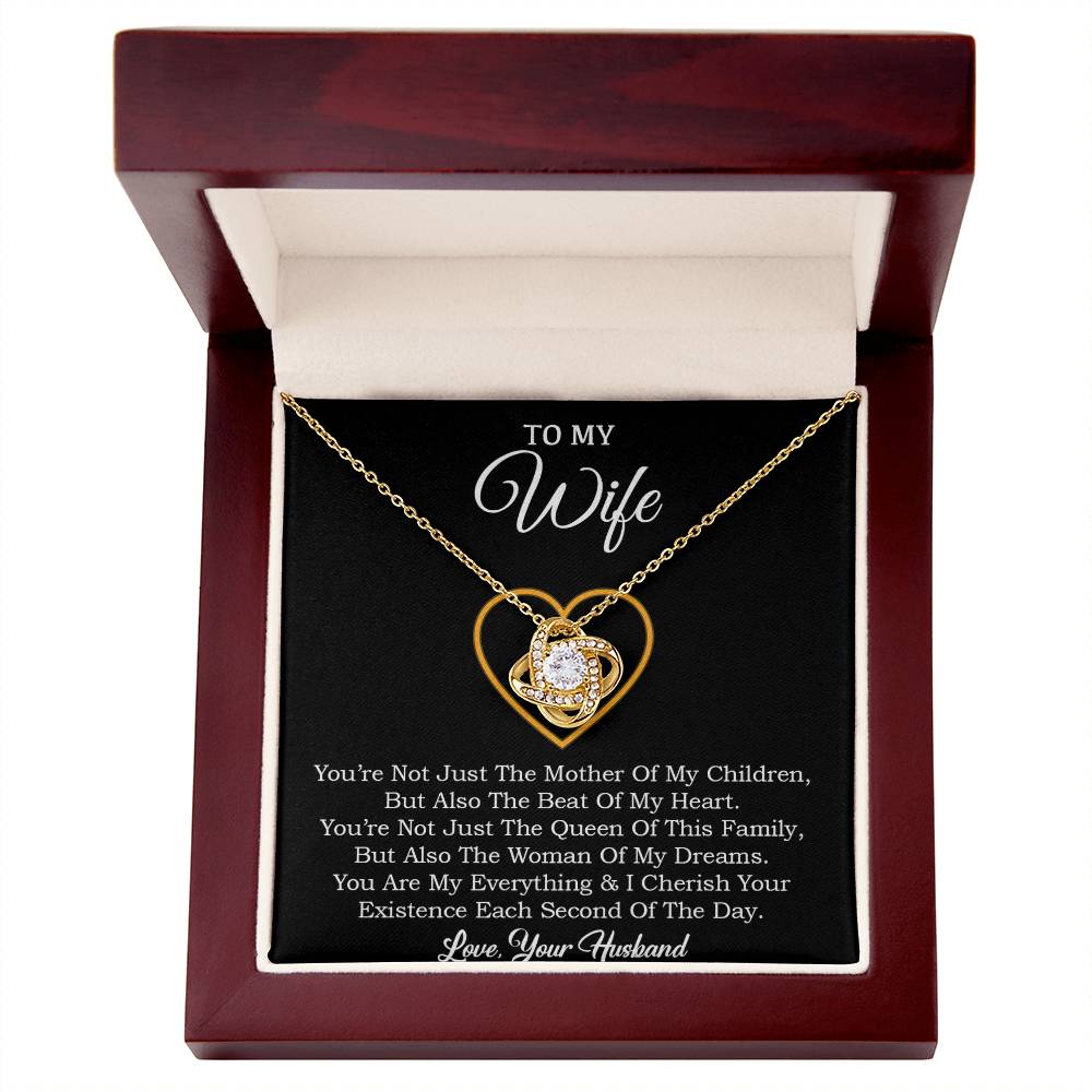To My Wife Necklace, Gift For Wife, Anniversary Gift For Wife, Necklace For Wife 30_1_Black