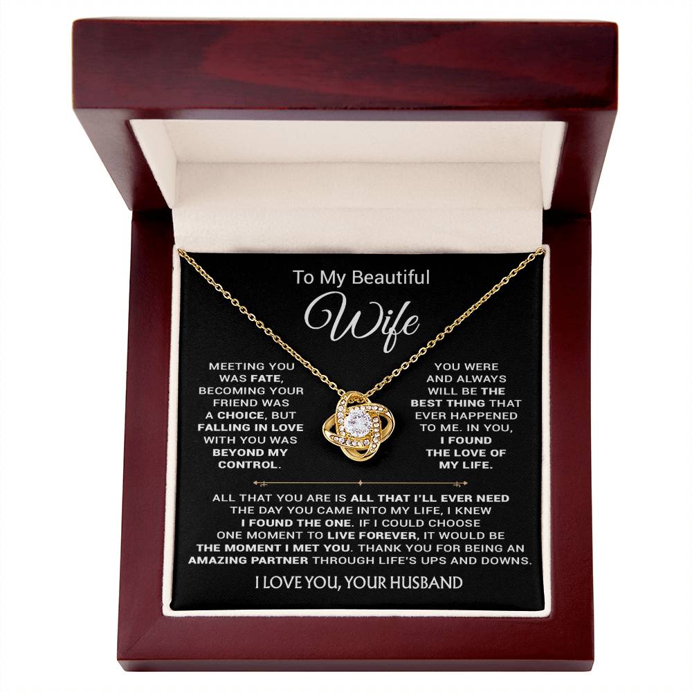 To My Wife Necklace, Gift For Wife, Anniversary Gift For Wife, Christmas Gift 9_6_Black