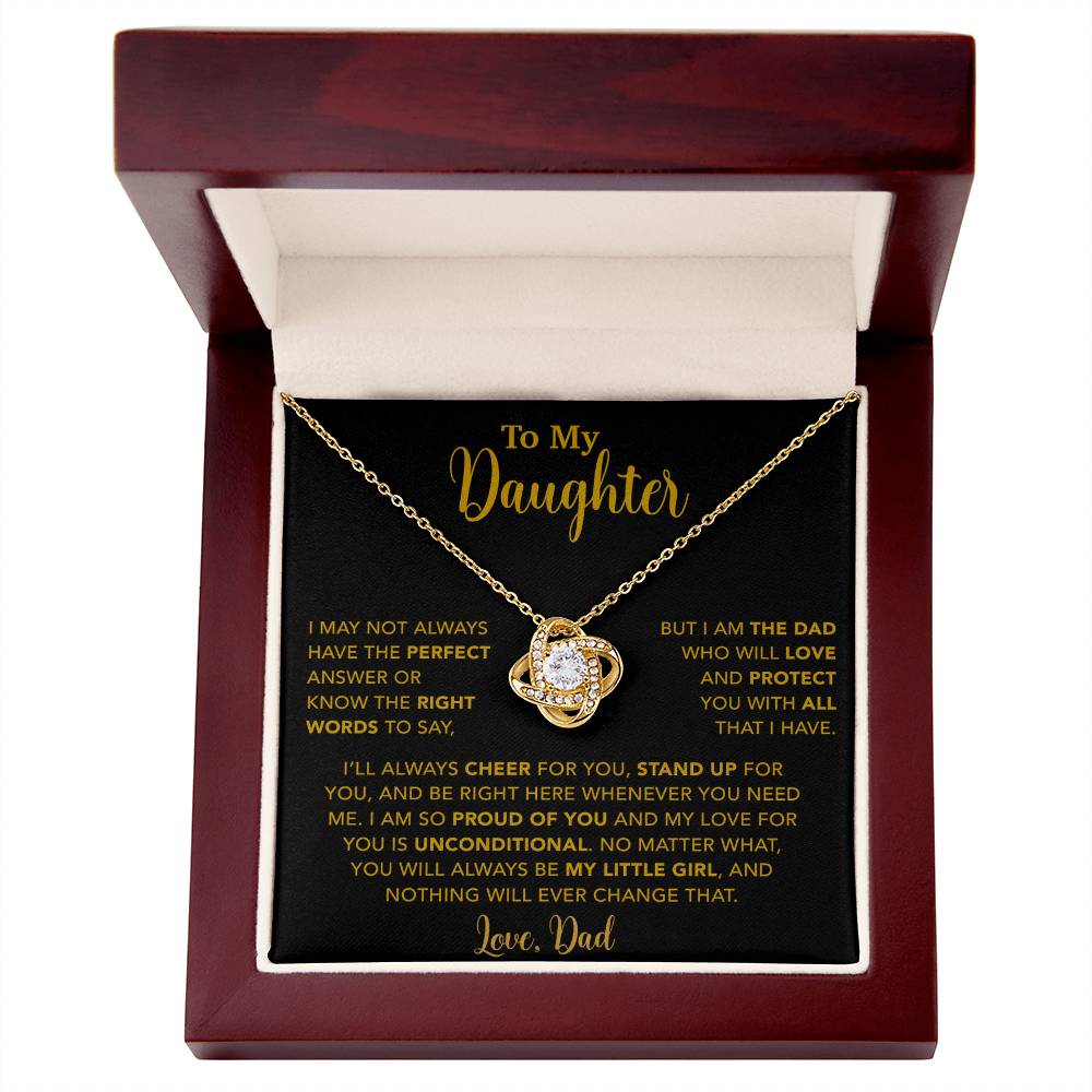 To My Daughter Necklace, Gift for Daughter from Dad, Father Daughter Necklace  15_6_Gold