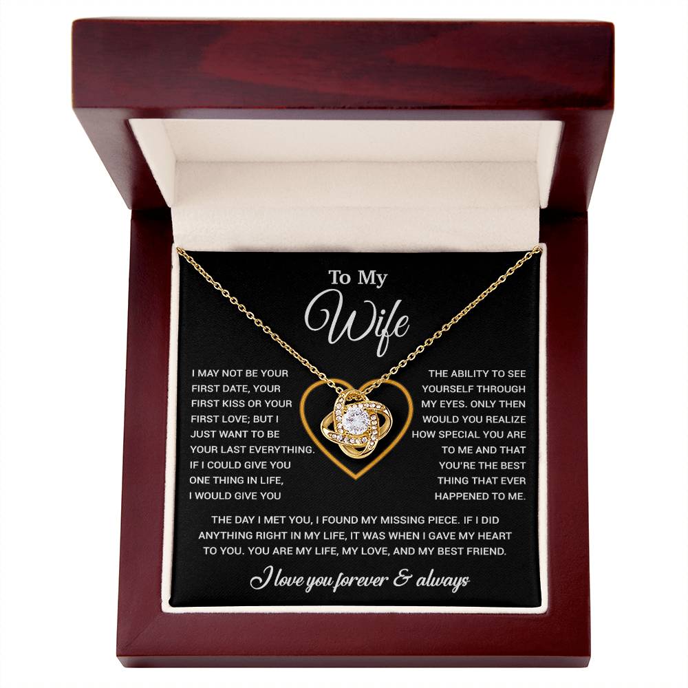 To My Wife Necklace, Christmas Gifts For Women, Anniversary Gift For Wife 24_12_Black