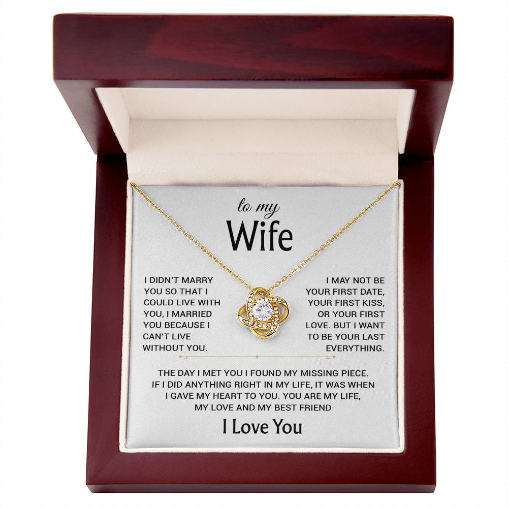 To My Wife Necklace, Christmas Gifts For Women, Anniversary Gift For Wife 16_12_White