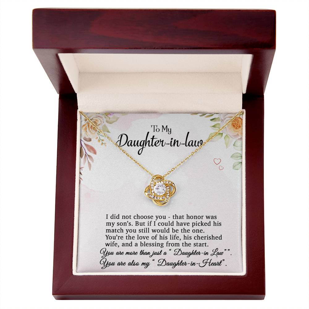 To My Daughter-In-Law Necklace, Gift For Daughter In Law, Daughter In Law Gift
