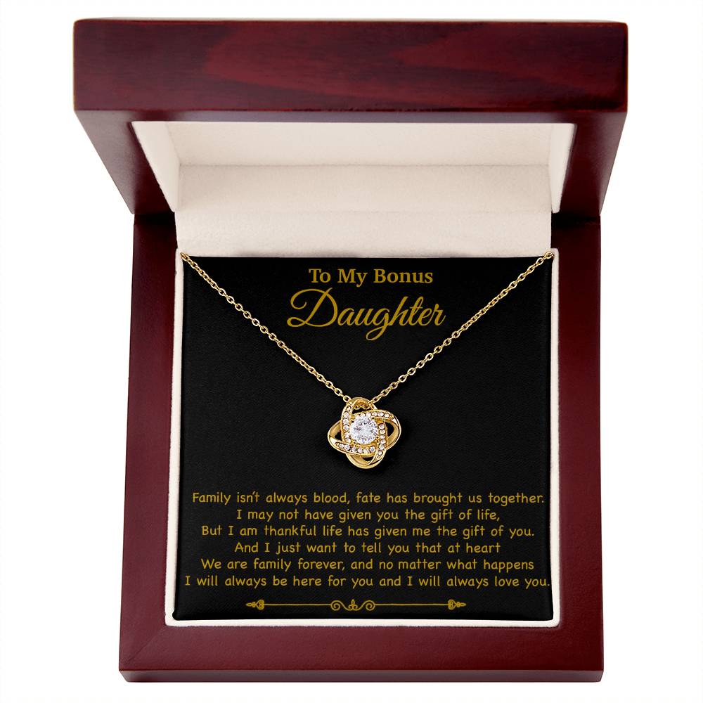 To My Bonus Daughter Necklace, Gift for Bonus Daughter, Step Daughter Birthday 2_11_Gold