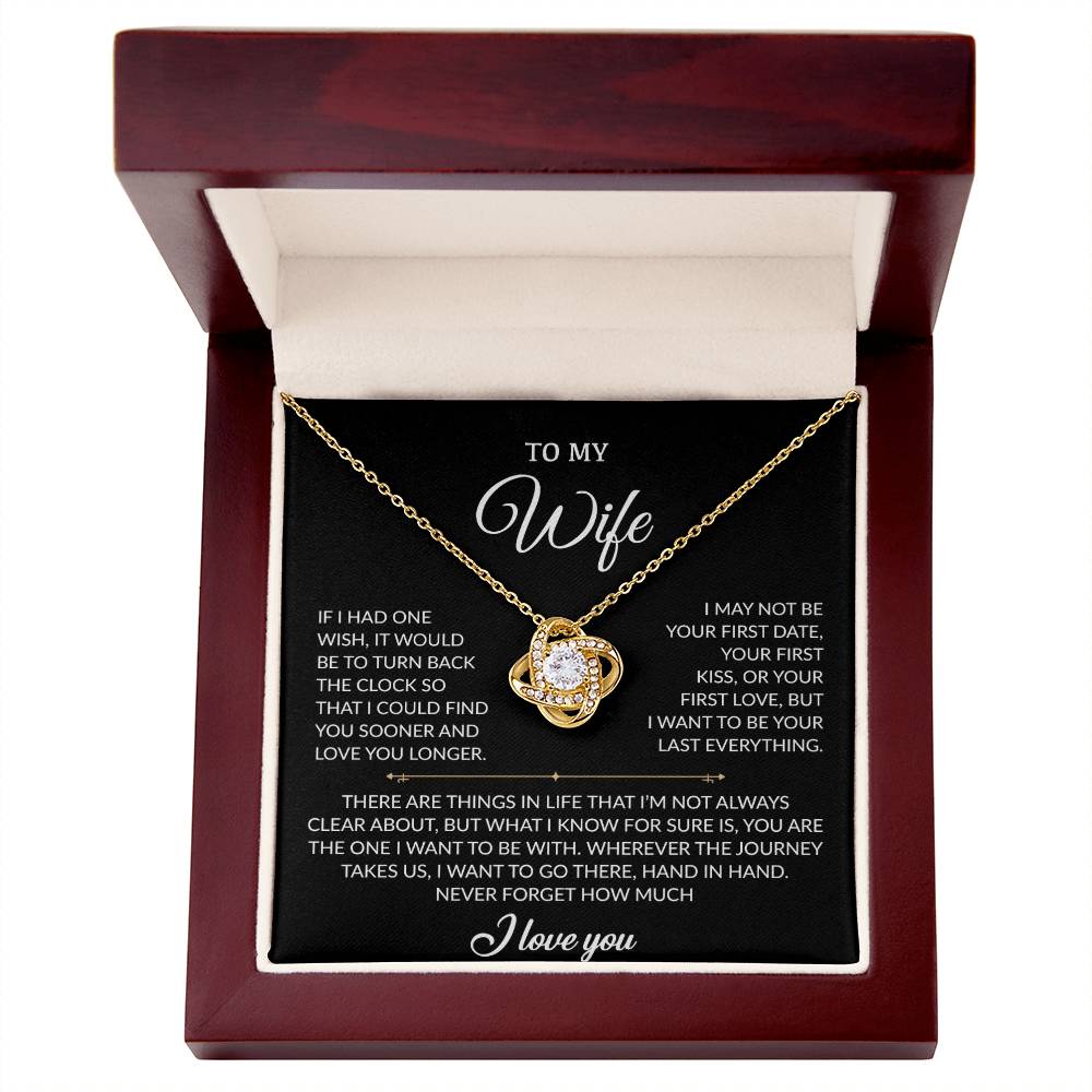 To My Wife Necklace, Gift For Wife, Anniversary Gift For Wife, Necklace For Wife 28_7_Black