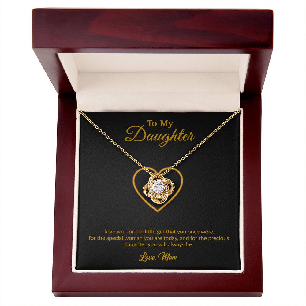 To My Daughter Necklace, Gift for Daughter from Mom, Mother Daughter Necklace 11_8_Gold