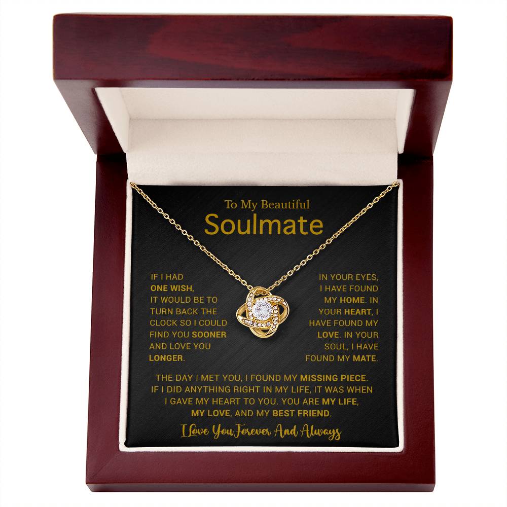 To My Soulmate Necklace, Gift For Soulmate, Anniversary Gift, Birthday Gift 4_5_Gold