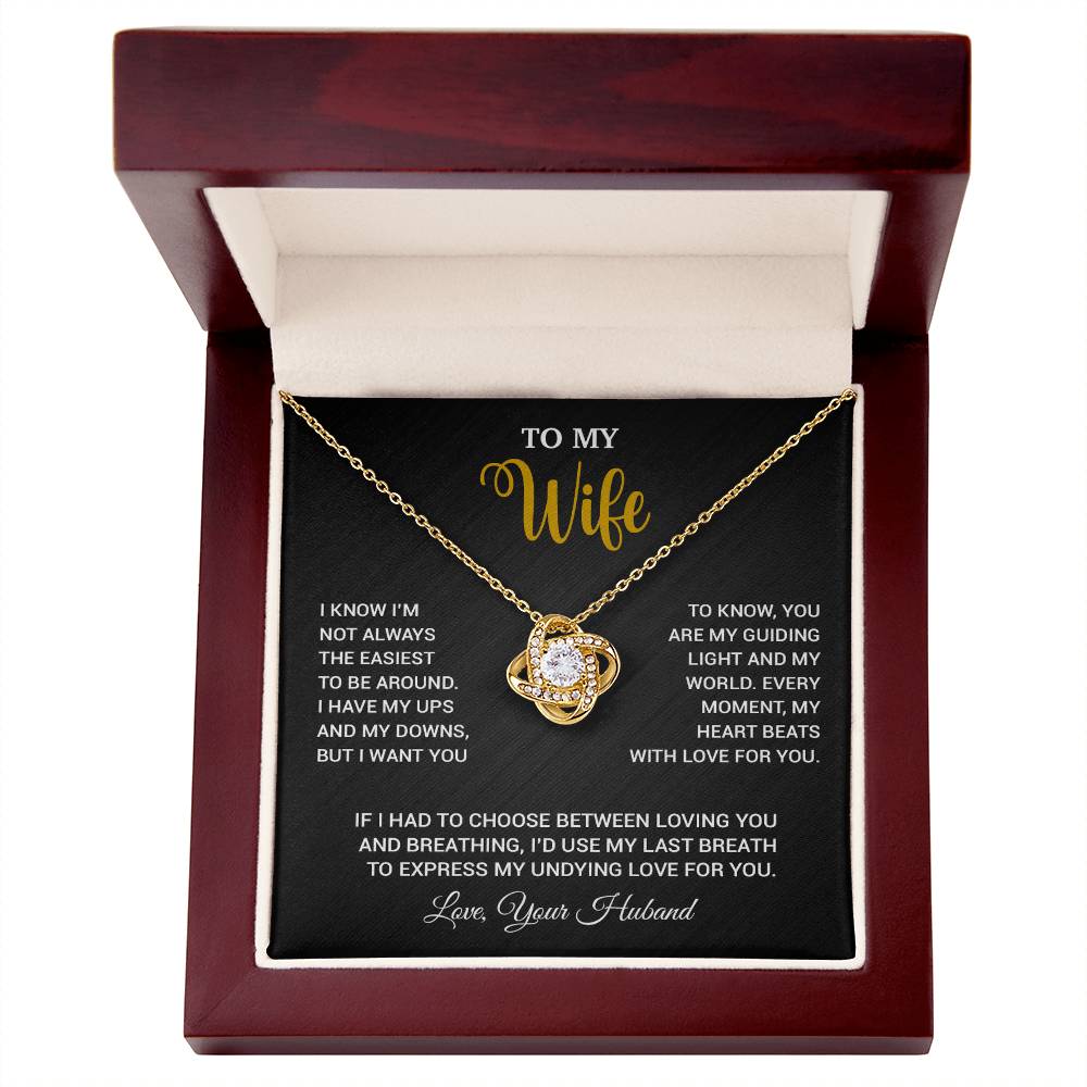 To My Wife Necklace, Gift For Wife, Anniversary Gift For Wife, Necklace For Wife 16_9_Black