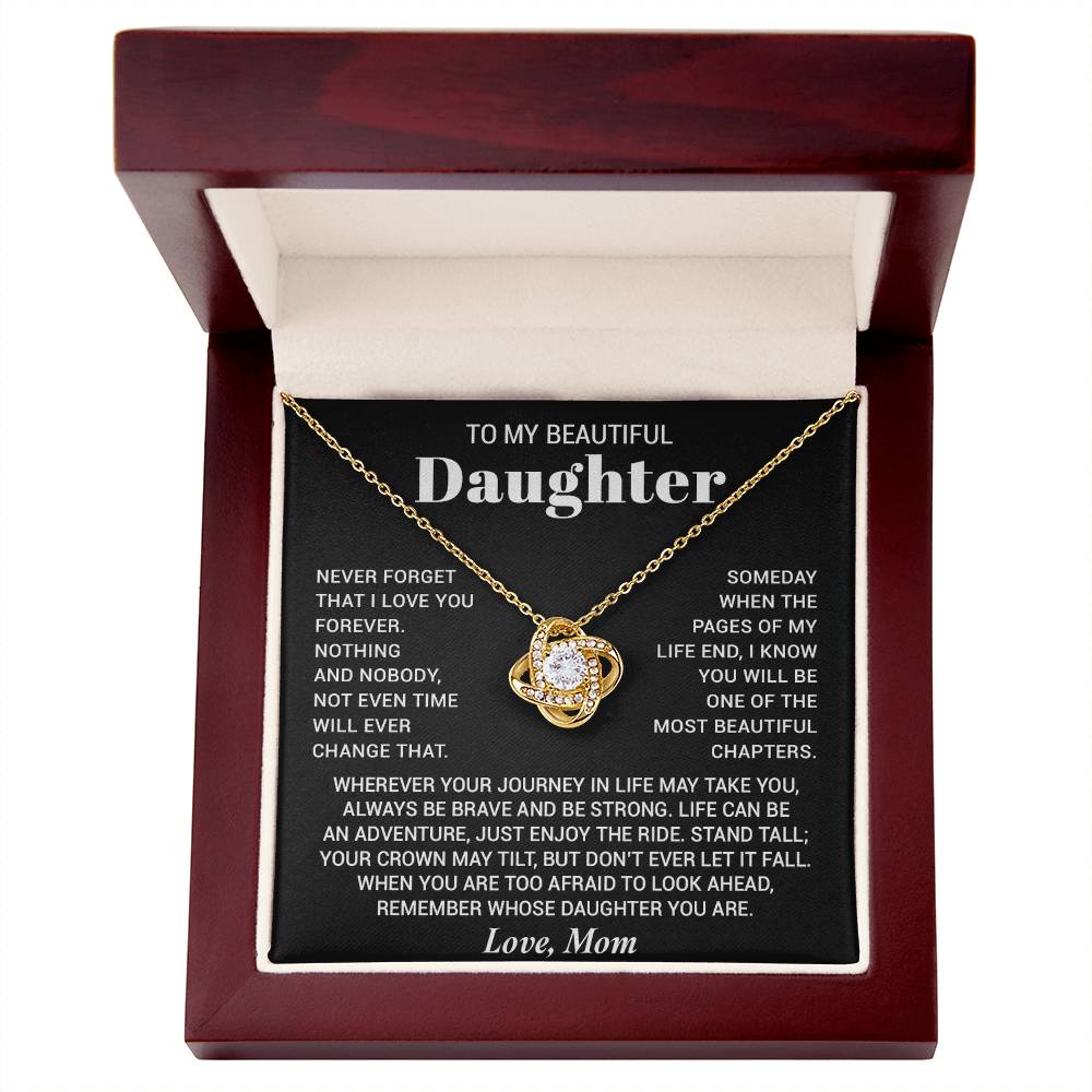 To My Daughter Necklace, Birthday Gift For Daughter From Mom, Xmas Gifts for Her