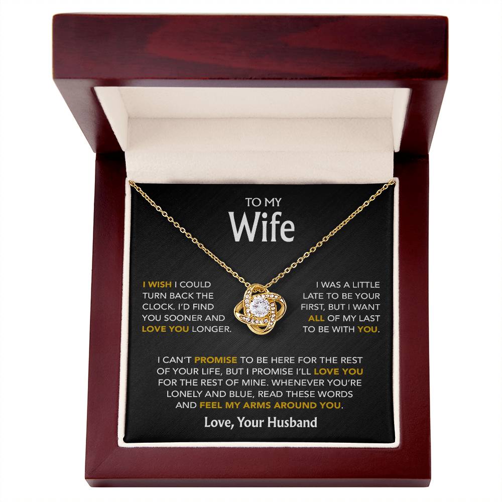 To My Wife Necklace, Gift For Wife, Anniversary Gift For Wife, Necklace For Wife 20_5_Black