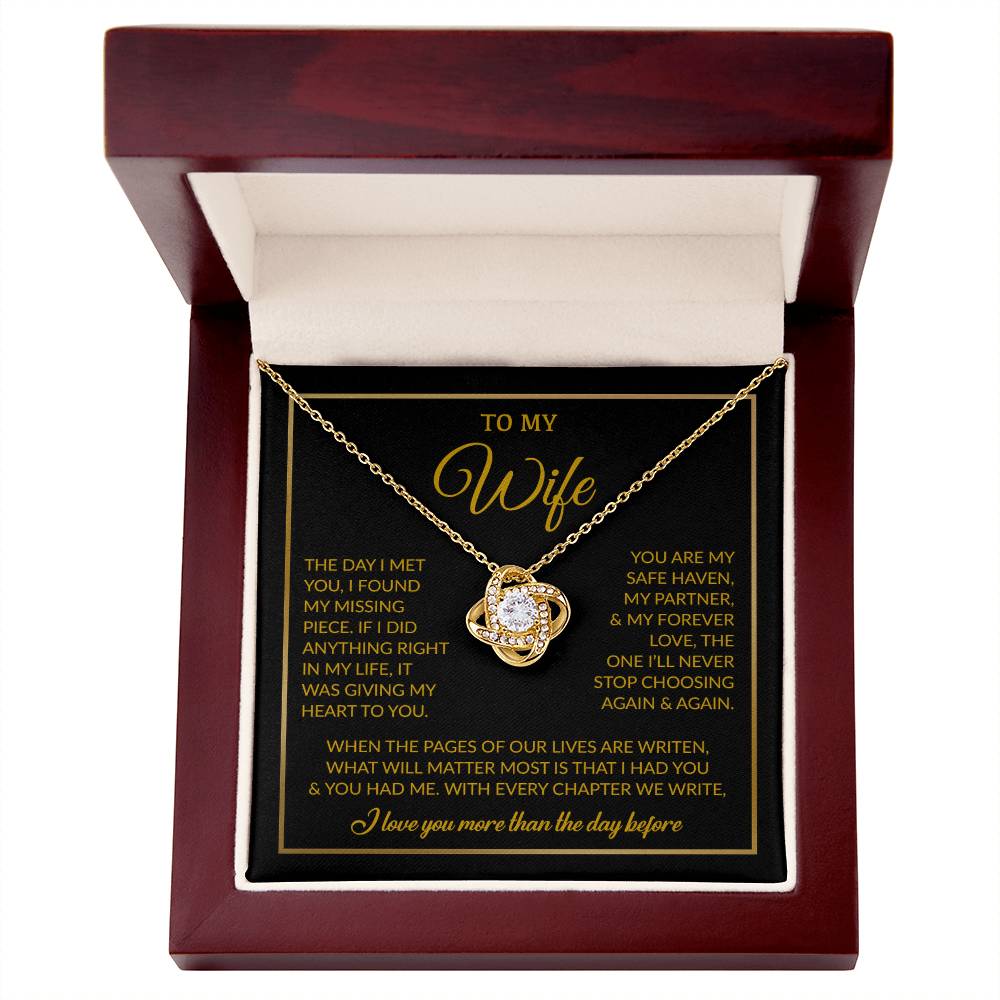 To My Wife Necklace, Gift For Wife, Anniversary Gift For Wife, Necklace For Wife 26_7_Gold