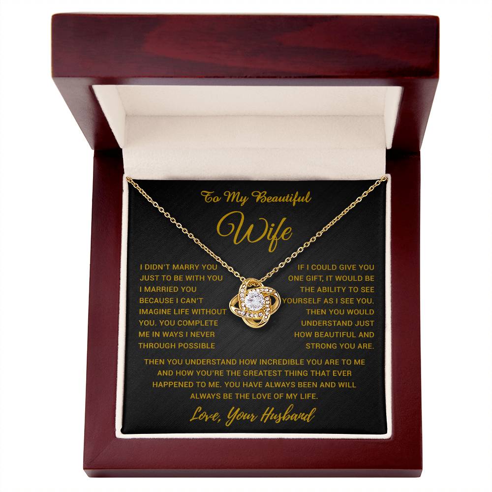 To My Wife Necklace, Gift For Wife, Anniversary Gift For Wife, Necklace For Wife 19_5_Gold