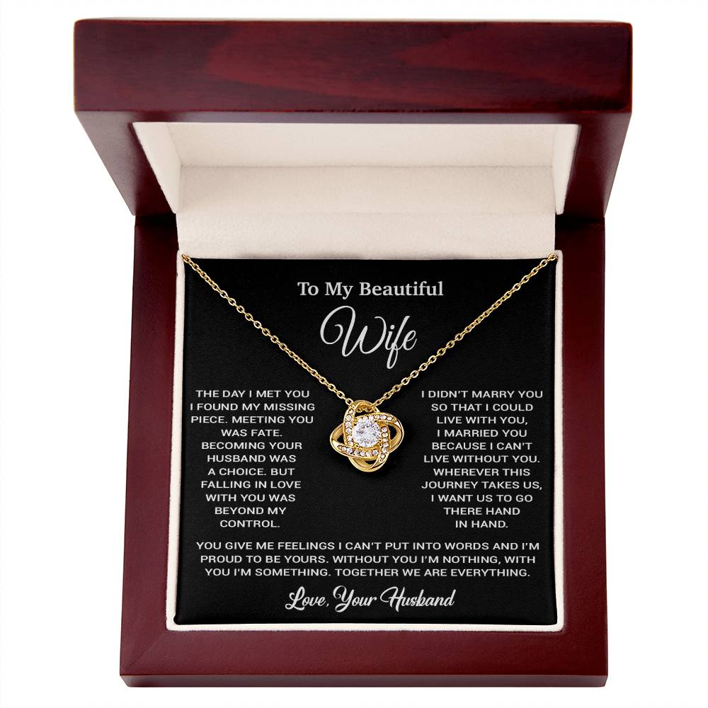 To My Wife Necklace, Vanlentines Gifts For Women, Anniversary Gift For Wife 2_2_Black