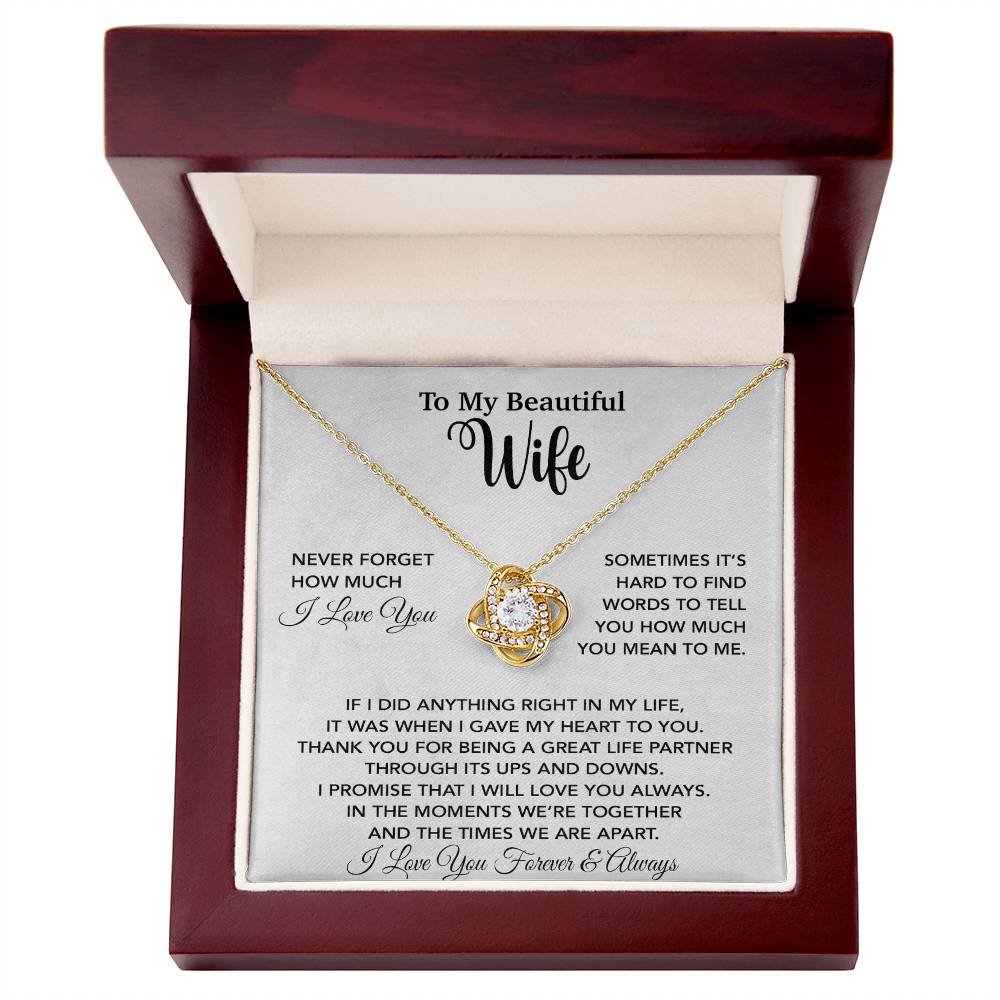 To My Wife Necklace, Christmas Gifts For Wife, Anniversary Cute Gift For Wife_White_25_9