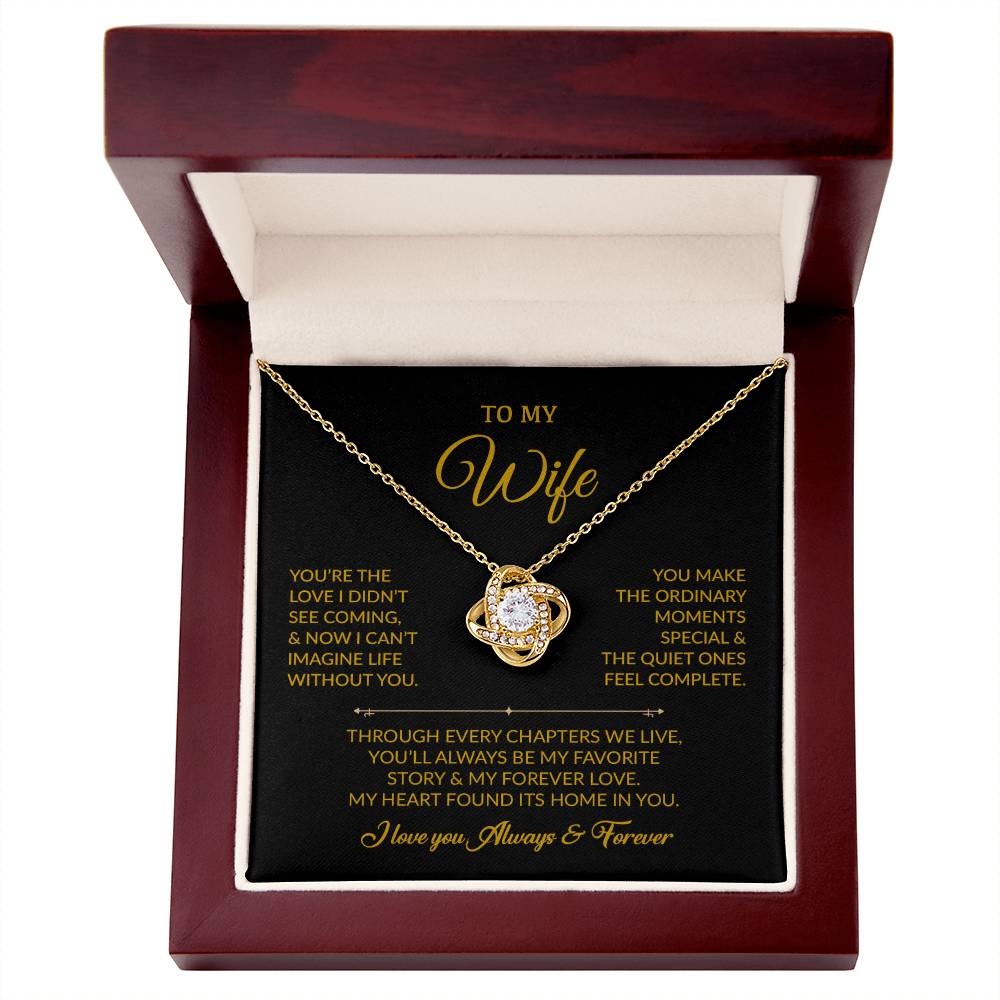 To My Wife Necklace, Gift For Wife, Anniversary Gift For Wife, Necklace For Wife 30_7_Gold