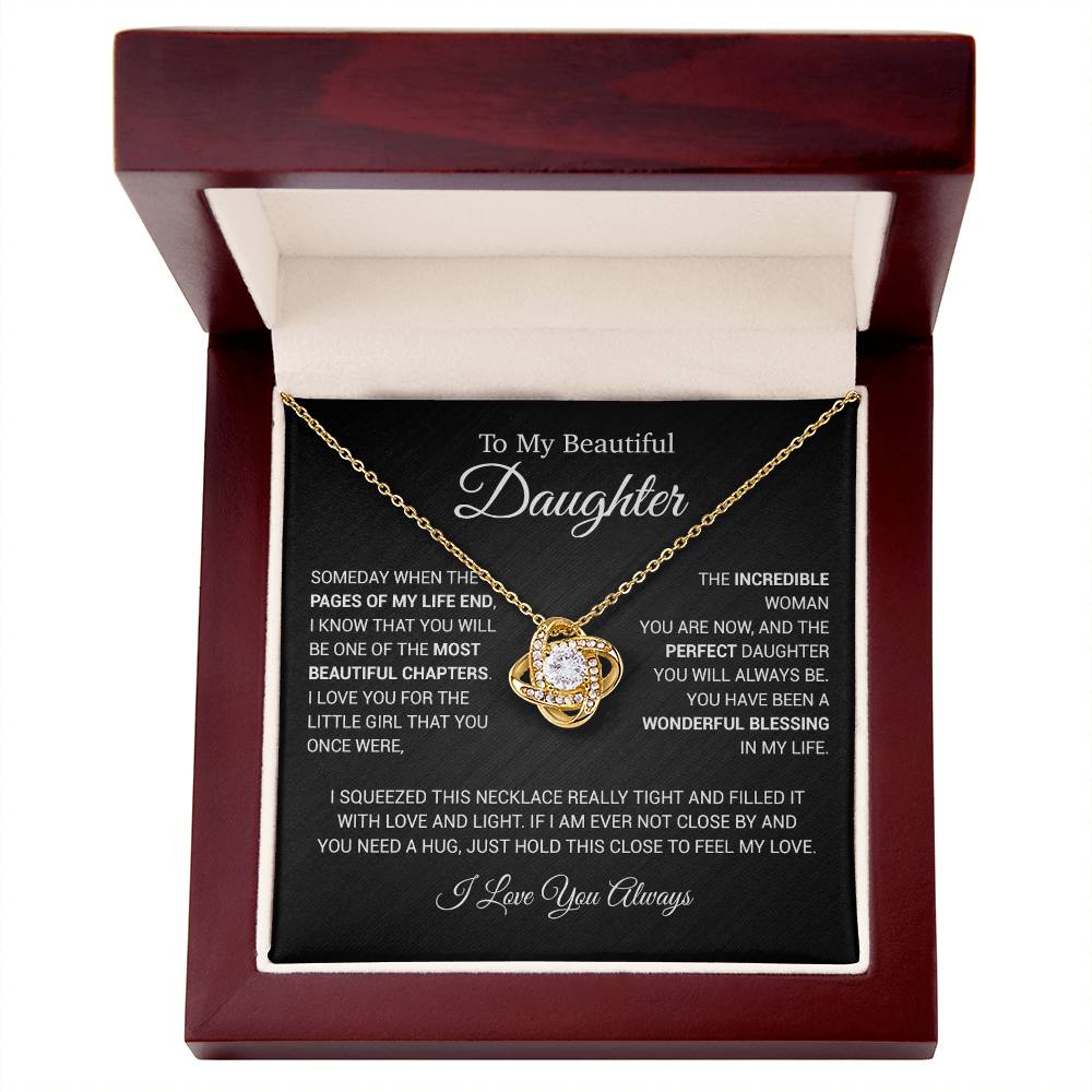 To My Daughter Necklace, Daughter Father Necklace, Daughter Gift From Dad 4_6_Black