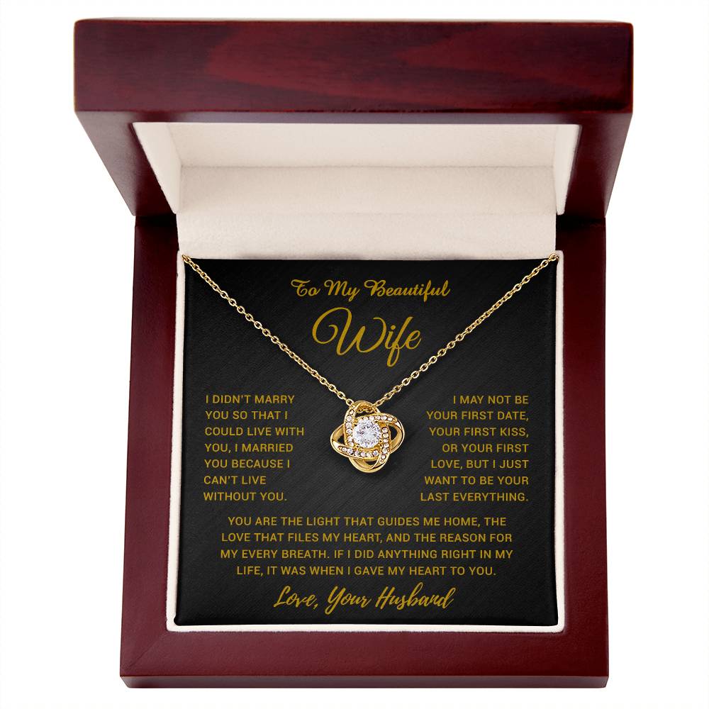 To My Wife Necklace, Gift For Wife, Anniversary Gift For Wife, Necklace For Wife 4_5_Gold