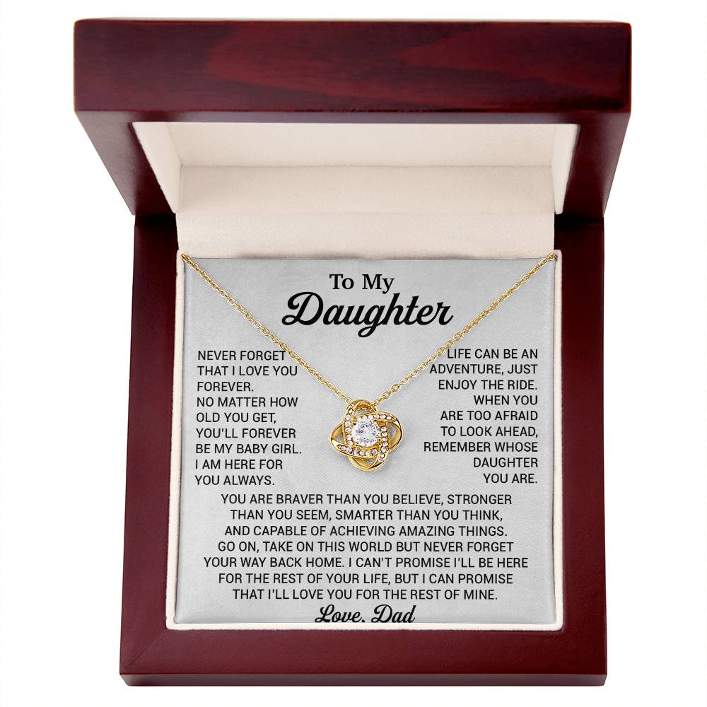 To My Daughter Necklace, Daughter Father Necklace, Daughter Gift From Dad 22_8_White