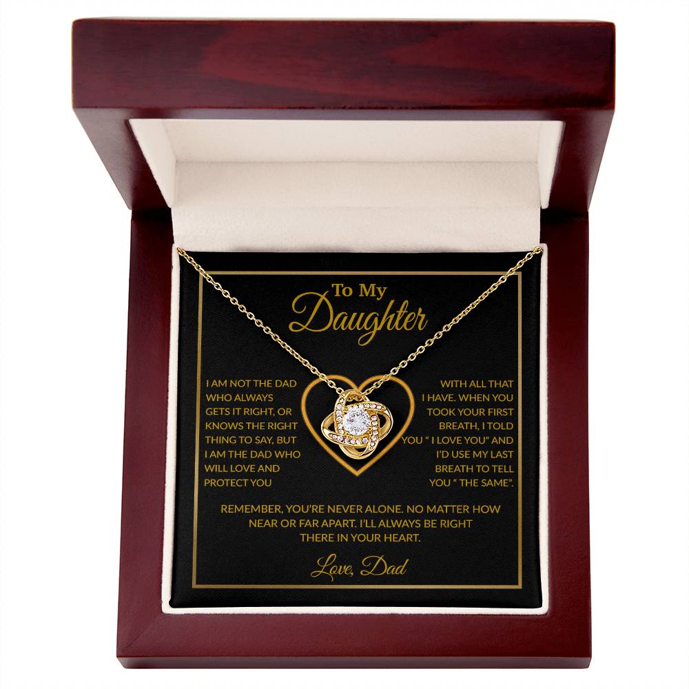 To My Daughter Necklace, Gift For Daughter From Dad, Daughter Father Necklace 13_1_Gold
